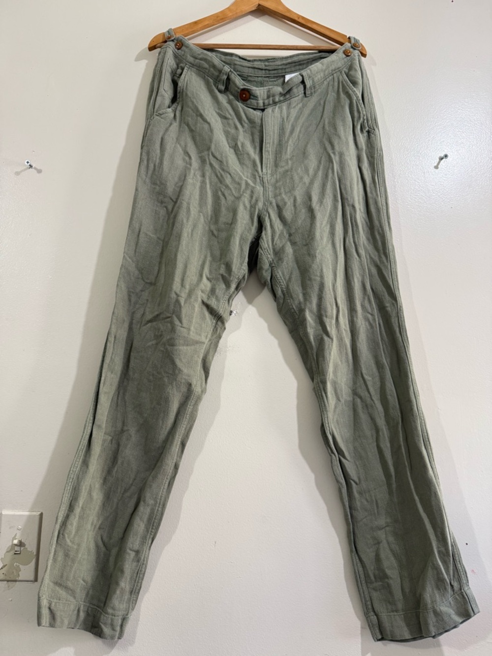 Corridor Men’s Light Sage Chinos with Button Waistband
